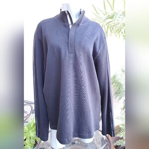 Men's Navy Blue Long-Sleeve Pullover